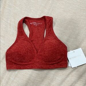 Beyond Yoga Pure Barre bra. New with tags.  XS.  Scarlet sun sienna